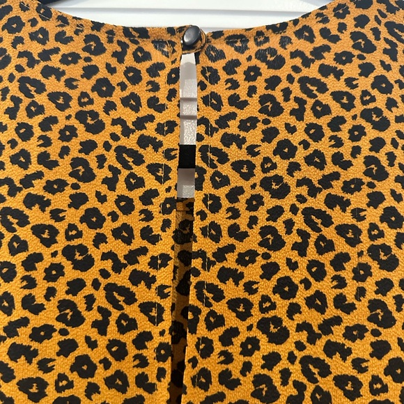 ASOS Design Long Sleeve Tiered Smock Midi Dress In Animal Print - Picture 2 of 6